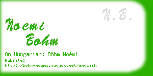 noemi bohm business card